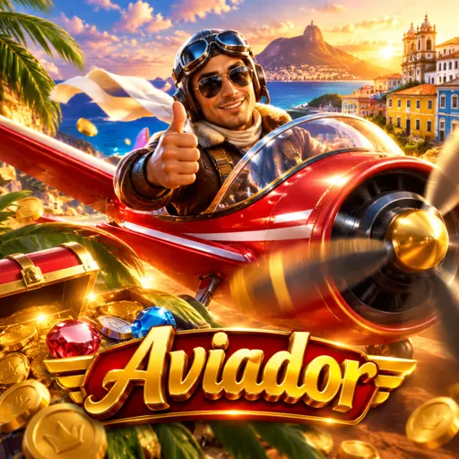 Capa oficial do jogo Aviator com avião e curva dourada de multiplicador